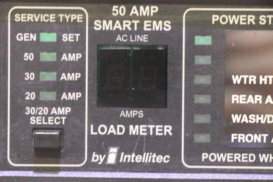 USED INTELLITEC 50 AMP SMART EMS DISPLAY PANEL 00-00903-150 RV PARTS FOR SALE RV Components 