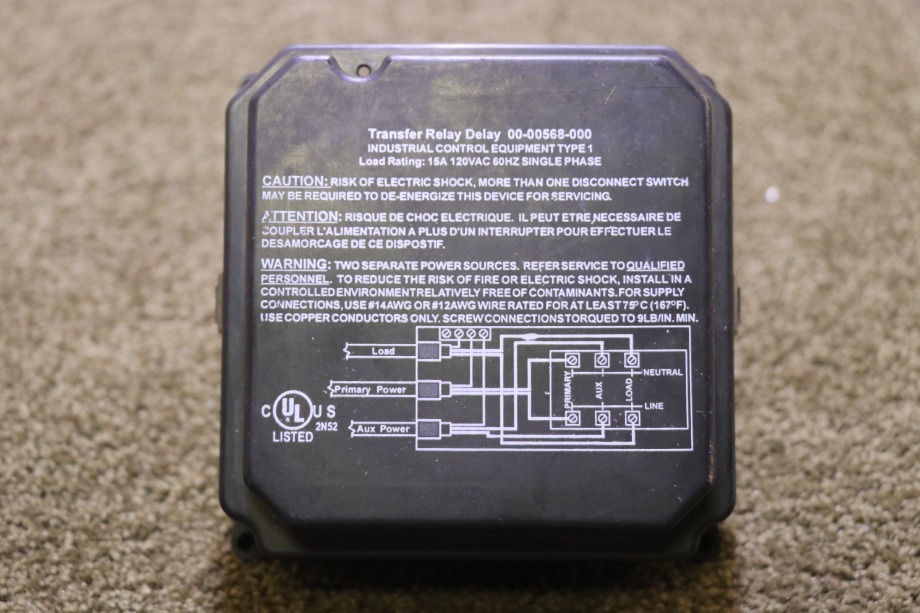 USED RV/MOTORHOME INTELLITEC TRANSFER RELAY DELAY 00-00568-000 FOR SALE RV Components 