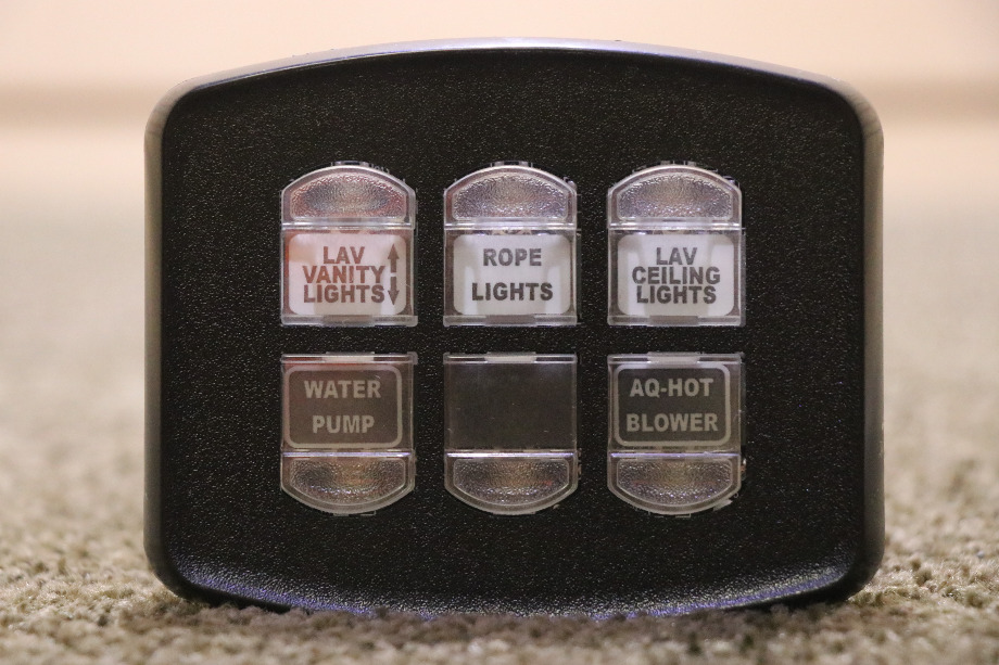 USED 00-00967-006 INTELLITEC 6 BUTTON SWITCH PANEL RV PARTS FOR SALE RV Components 