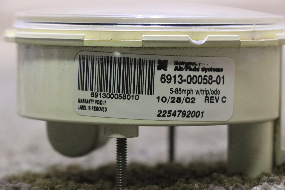 USED RV/MOTORHOME SPEEDOMETER DASH GAUGE 6913-00058-01 FOR SALE RV Components 