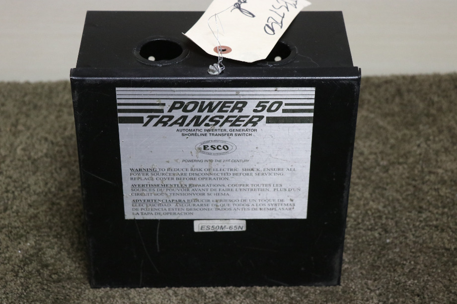 USED ES50M-65N ESCO POWER 50 TRANSFER AUTOMATIC TRANSFER SWITCH RV PARTS FOR SALE RV Components 