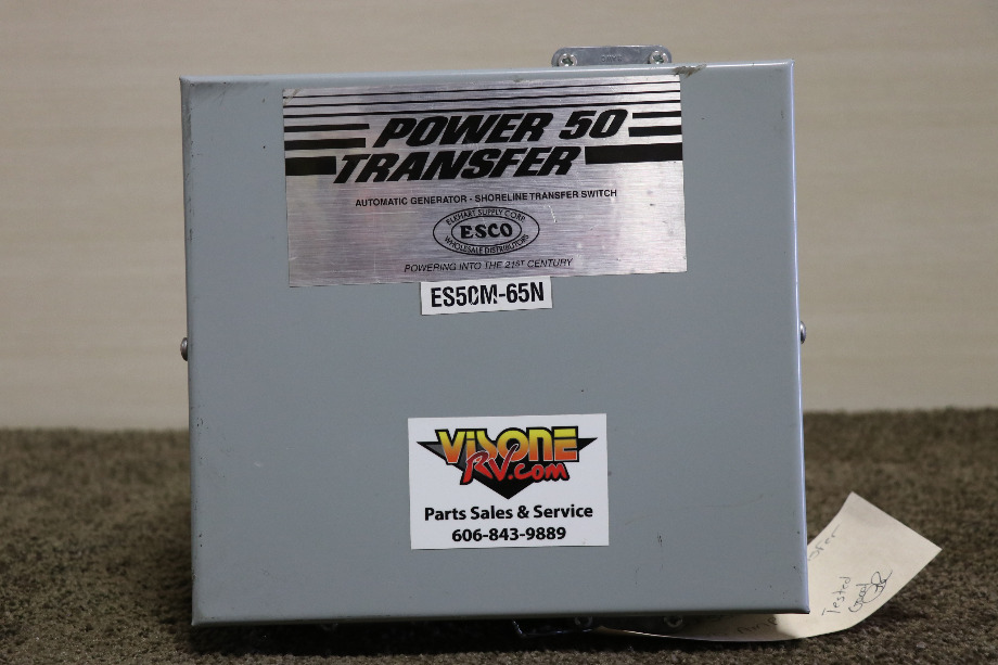 USED ES50M-65N ESCO POWER 50 TRASNFER AUTOMATIC TRANSFER SWITCH RV PARTS FOR SALE RV Components 