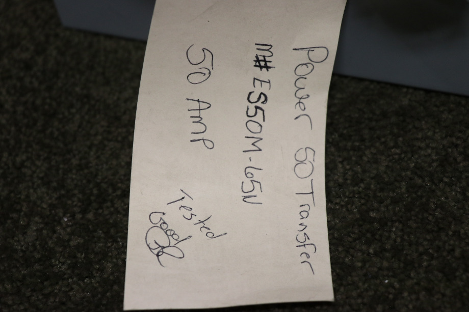 USED ES50M-65N ESCO POWER 50 TRASNFER AUTOMATIC TRANSFER SWITCH RV PARTS FOR SALE RV Components 