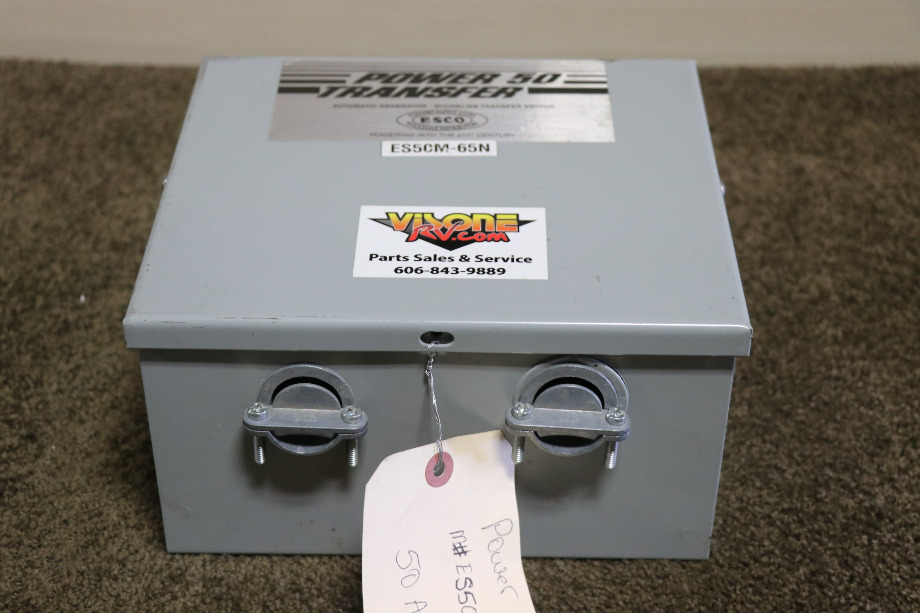 USED ES50M-65N ESCO POWER 50 TRASNFER AUTOMATIC TRANSFER SWITCH RV PARTS FOR SALE RV Components 