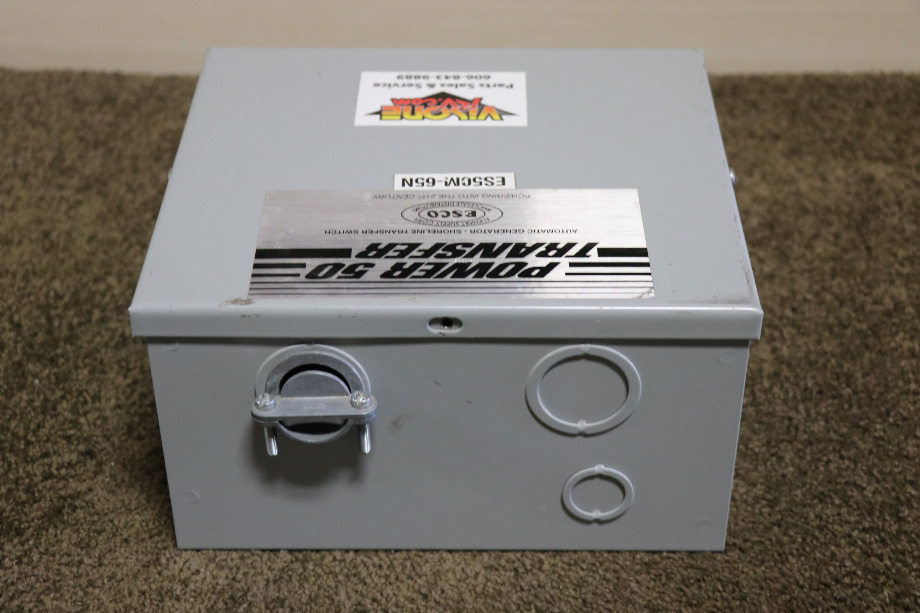 USED ES50M-65N ESCO POWER 50 TRASNFER AUTOMATIC TRANSFER SWITCH RV PARTS FOR SALE RV Components 