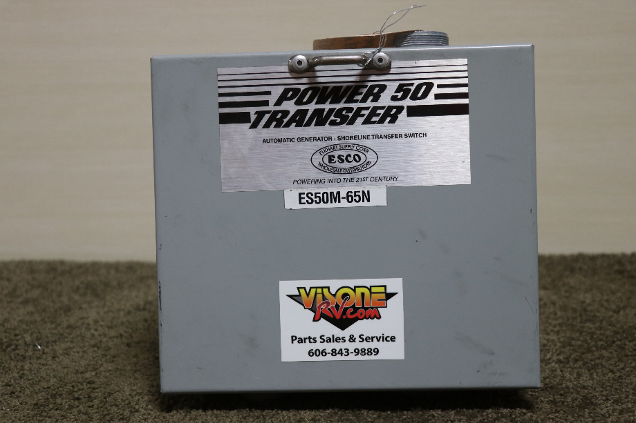 USED ESCO POWER 50 TRANSFER ES50M-65N AUTOMATIC TRANSFER SWITCH MOTORHOME PARTS FOR SALE RV Components 