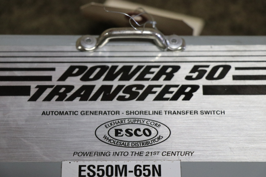 USED ESCO POWER 50 TRANSFER ES50M-65N AUTOMATIC TRANSFER SWITCH MOTORHOME PARTS FOR SALE RV Components 
