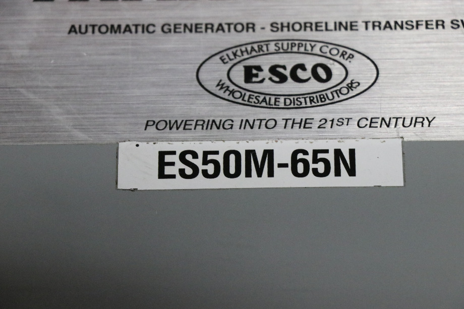 USED ESCO POWER 50 TRANSFER ES50M-65N AUTOMATIC TRANSFER SWITCH MOTORHOME PARTS FOR SALE RV Components 