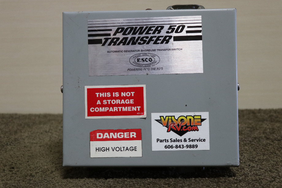 USED ESCO POWER 50 TRANSFER AUTOMATIC TRANSFER SWITCH ES50M-65N RV/MOTORHOME PARTS FOR SALE RV Components 