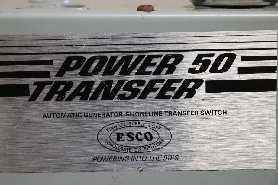 USED ESCO POWER 50 TRANSFER AUTOMATIC TRANSFER SWITCH ES50M-65N RV/MOTORHOME PARTS FOR SALE RV Components 
