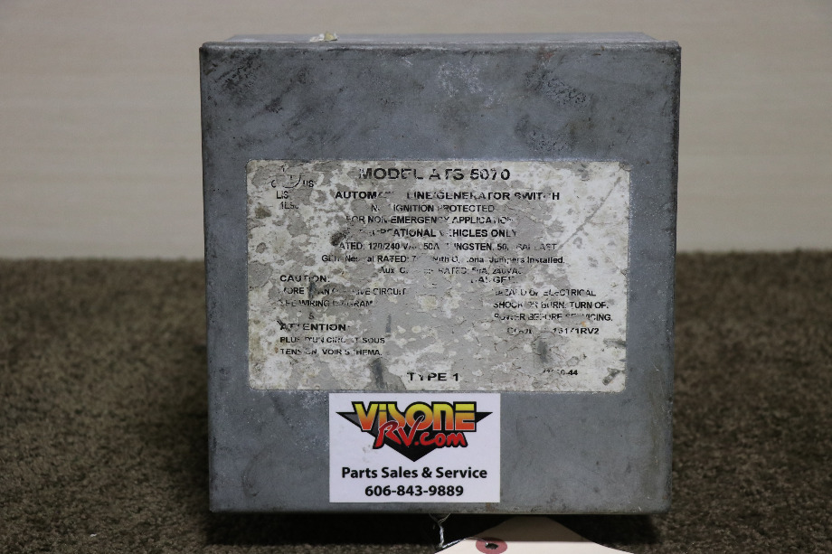USED PARALLAX POWER  COMPONENTS ATS 5070 TRANSFER SWITCH MOTORHOME PARTS FOR SALE RV Components 