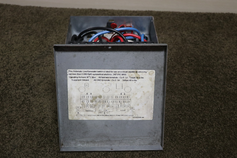 USED PARALLAX POWER  COMPONENTS ATS 5070 TRANSFER SWITCH MOTORHOME PARTS FOR SALE RV Components 