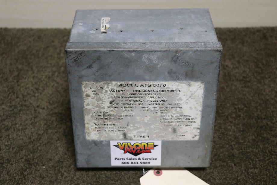 USED PARALLAX POWER  COMPONENTS ATS 5070 TRANSFER SWITCH MOTORHOME PARTS FOR SALE RV Components 