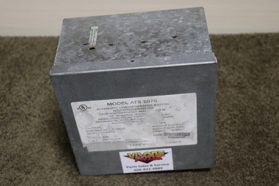 USED AUTOMATIC LINE / LINE GENERATOR SWITCH ATS 5070 RV/MOTORHOME PARTS FOR SALE RV Components 