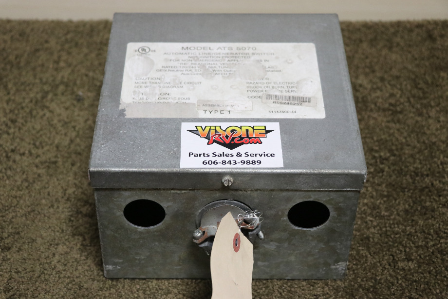 USED AUTOMATIC LINE / LINE GENERATOR SWITCH ATS 5070 RV/MOTORHOME PARTS FOR SALE RV Components 