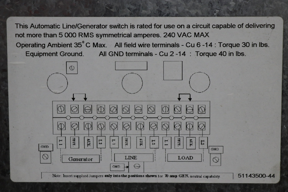 USED ATS 5070 PARALLAX POWER SUPPLY AUTO LINE/GEN SWITCH RV PARTS FOR SALE RV Components 