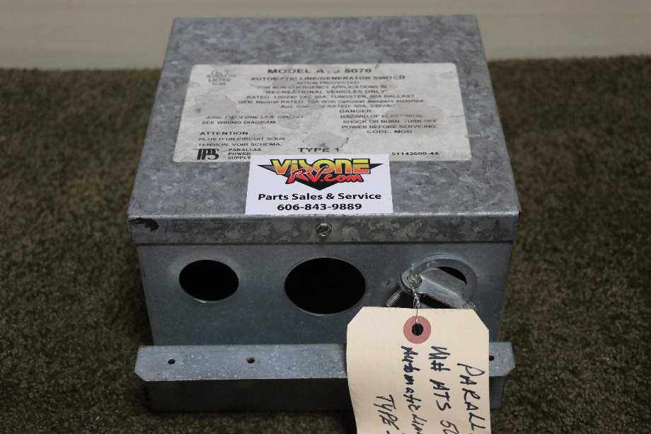 USED ATS 5070 PARALLAX POWER SUPPLY AUTO LINE/GEN SWITCH RV PARTS FOR SALE RV Components 