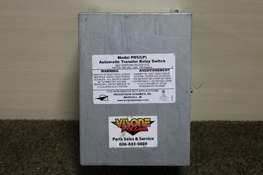 USED PROGRESSIVE DYNAMICS PD52(P) AUTOMATIC TRANSFER RELAY SWITCH MOTORHOME PARTS FOR SALE RV Components 
