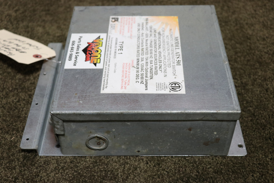 USED MOTORHOME PARALLAX POWER SUPPLY ATS 501 AUTO LINE/GEN SWITCH FOR SALE RV Components 