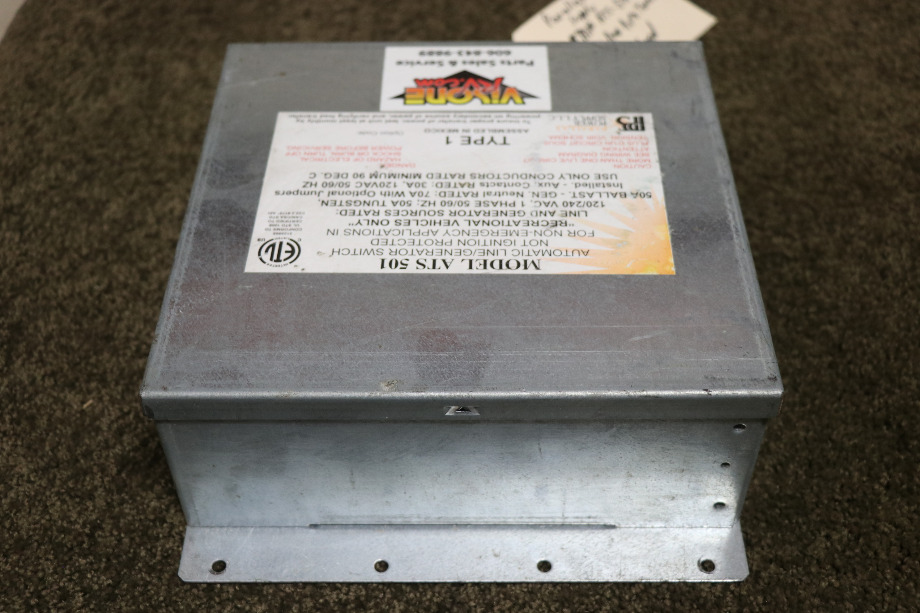 USED MOTORHOME PARALLAX POWER SUPPLY ATS 501 AUTO LINE/GEN SWITCH FOR SALE RV Components 