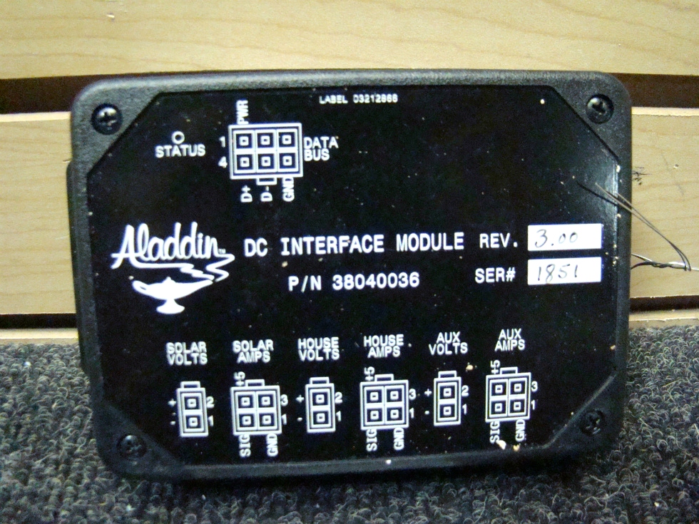 USED RV/MOTORHOME ALADDIN DC INTERFACE MODULE REV.3.00 RV Components 