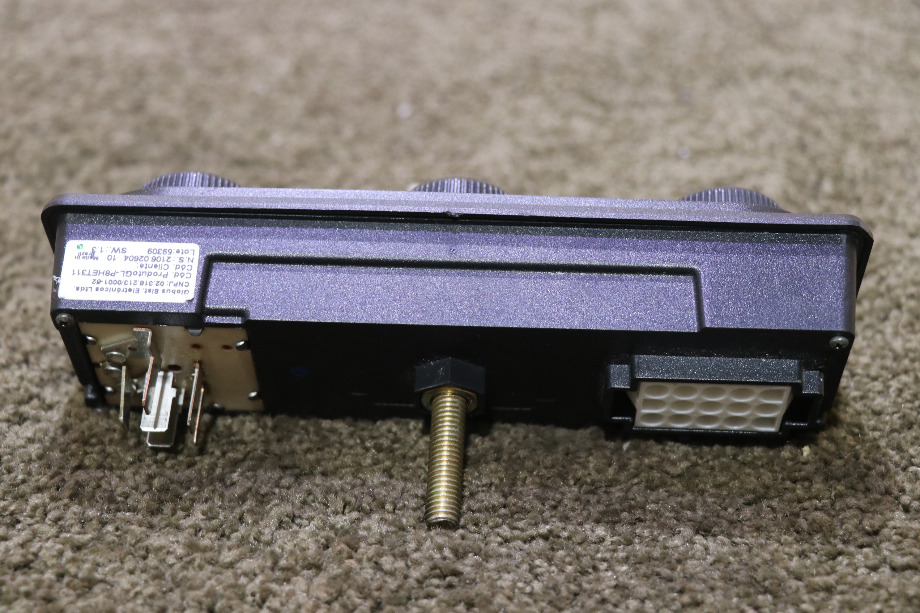 USED GLOBUS GL-P8HET311 DASH CLIMATE CONTROL PANEL MOTORHOME PARTS FOR SALE RV Components 