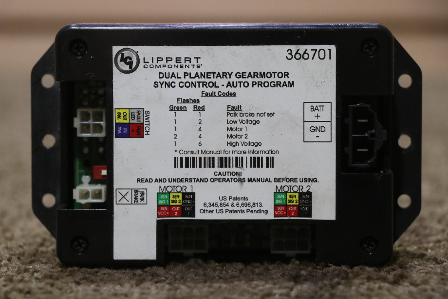 USED MOTORHOME LIPPERT 366701 DUAL PLANETARY GEARMOTOR SYNC CONTROL MODULE FOR SALE RV Components 