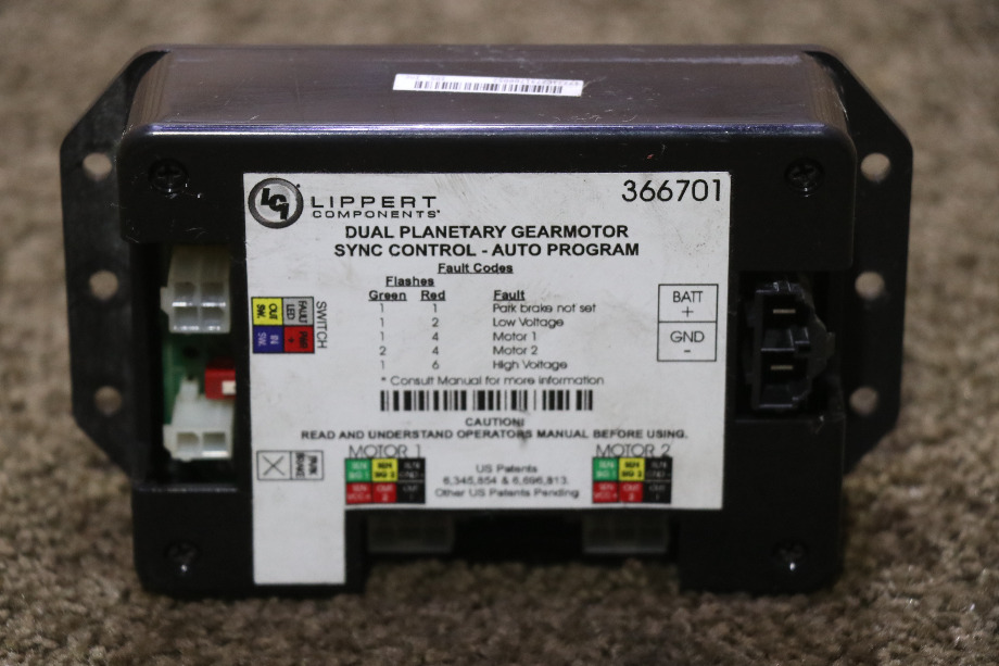 USED MOTORHOME LIPPERT 366701 DUAL PLANETARY GEARMOTOR SYNC CONTROL MODULE FOR SALE RV Components 