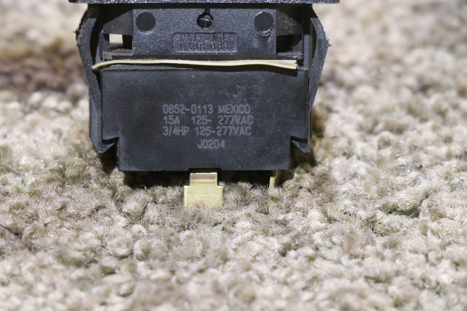 USED MOTORHOME BLACK 0852-0113 ROCKER SWITCH FOR SALE RV Components 