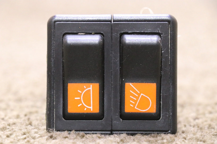 USED MOTORHOME DOUBLE LIGHT DASH SWITCH PANEL FOR SALE RV Components 