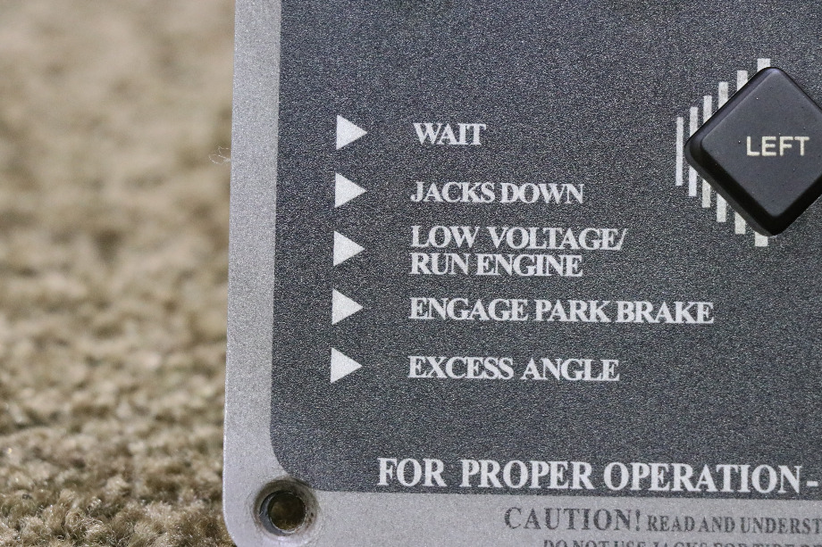 USED MOTORHOME ULTRA LEVEL HYDRAULIC LEVELING SYSTEM TOUCH PAD FOR SALE RV Components 