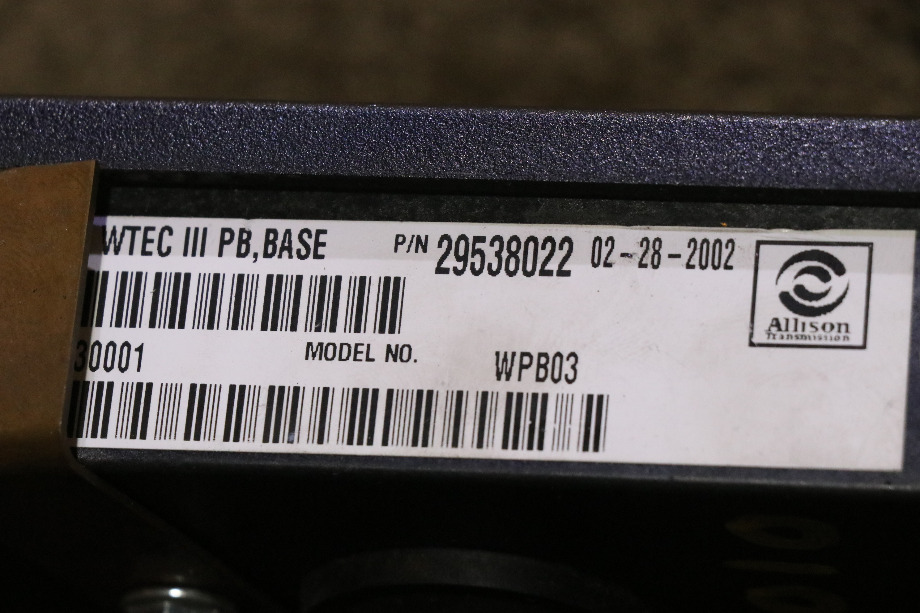 USED 29538022 ALLISON TRANSMISSION SHIFT SELECTOR TOUCH PAD RV PARTS FOR SALE RV Components 