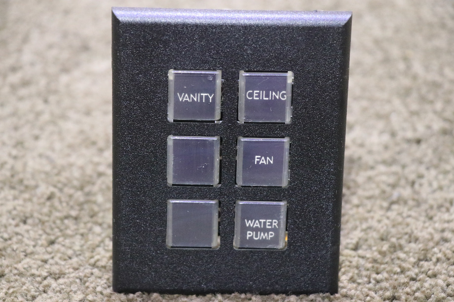 USED RV 00-00873-006 INTELLITEC 6 BUTTON SWITCH PANEL FOR SALE RV Components 