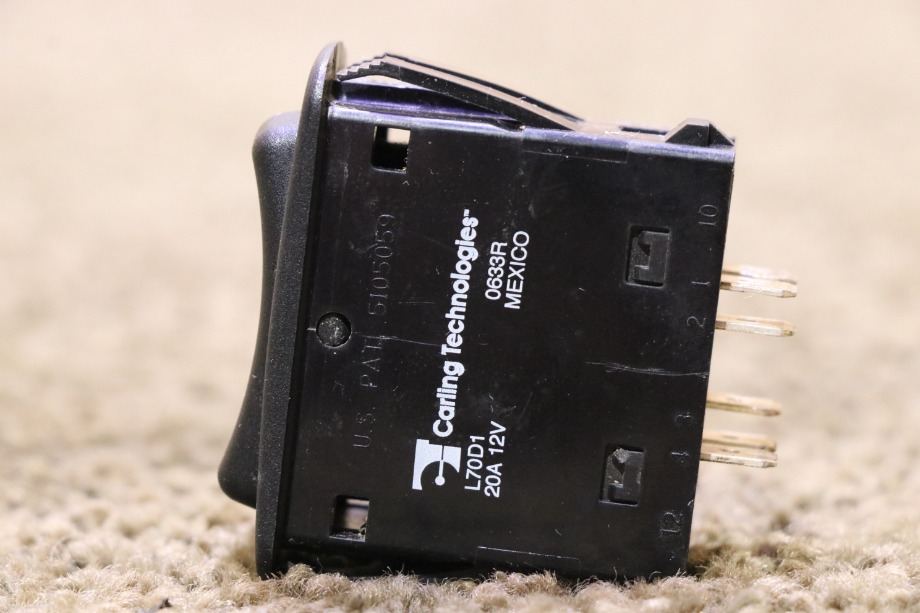 USED RV L70D1 BLACK ROCKER DASH SWITCH FOR SALE RV Components 