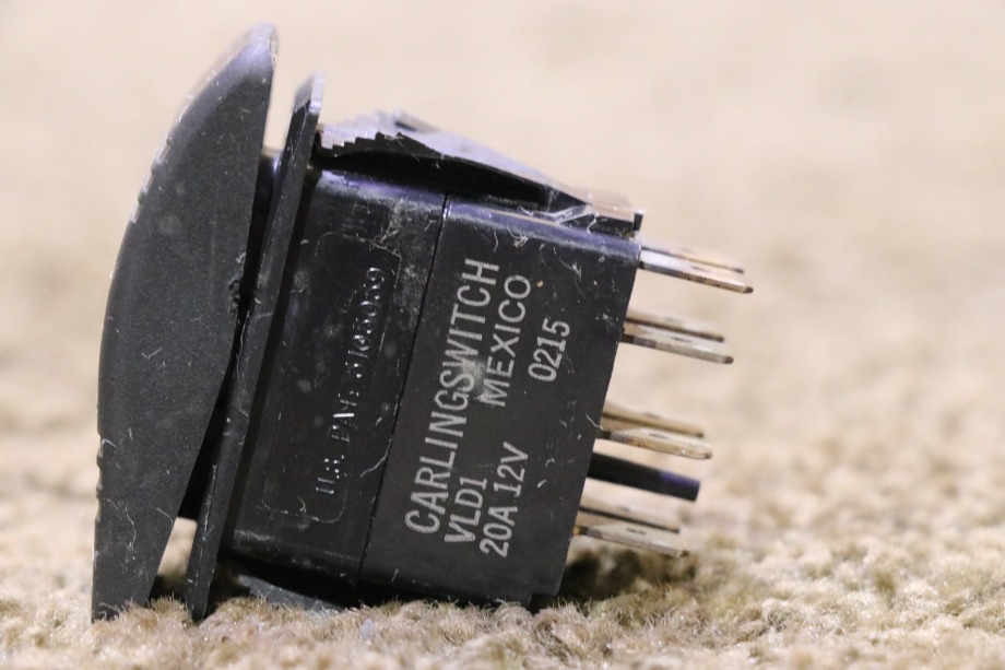 USED MOTORHOME BLACK ROCKER VLD1 DASH SWITCH FOR SALE RV Components 