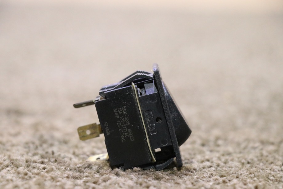 USED MOTORHOME BLACK 0852-0225 ROCKER SWITCH FOR SALE RV Components 