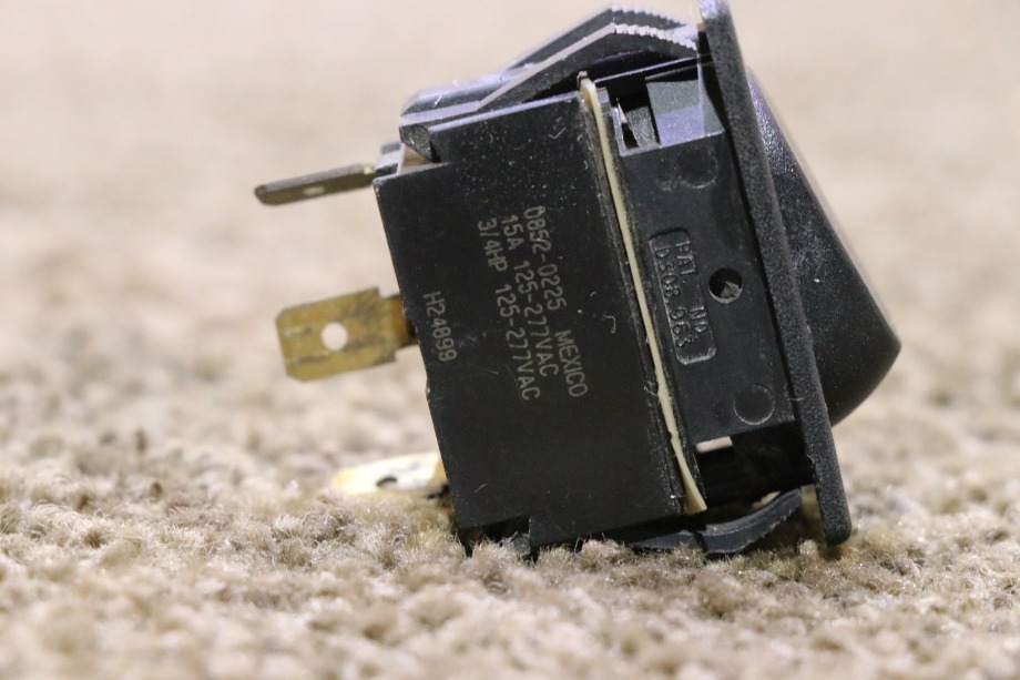 USED MOTORHOME BLACK 0852-0225 ROCKER SWITCH FOR SALE RV Components 